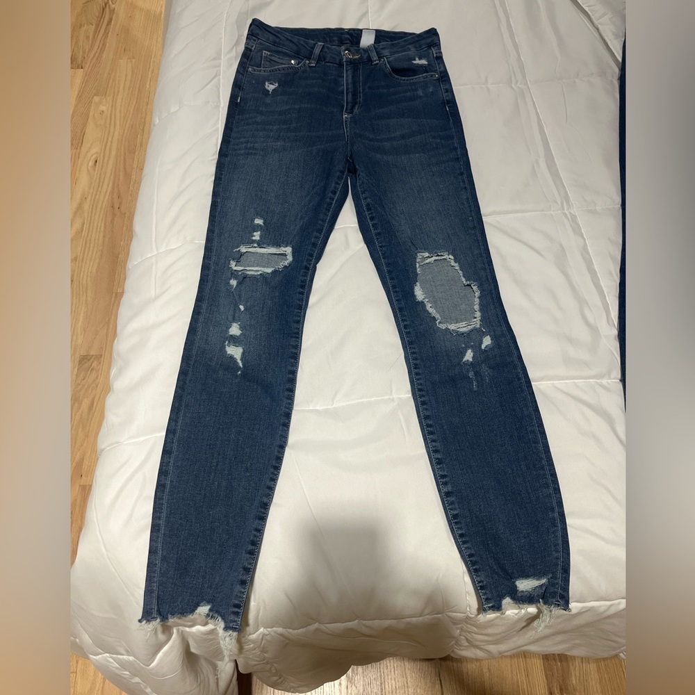 H&M skinny ripped jeans